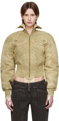 KNWLS Tan M-Claw Bomber Jacket