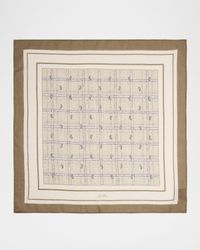 Men's Boteh Cashmere and Silk Pocket Square