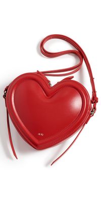 JW PEI Arlene Heart Shaped Faux Leather Bag Magenta One Size
