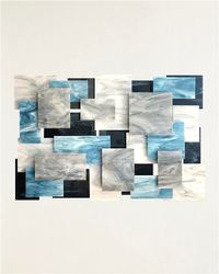Glass and Metal Wall Sculpture