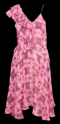 Antik Batik - Robe longue en coton imprimé - Taille L - Rose