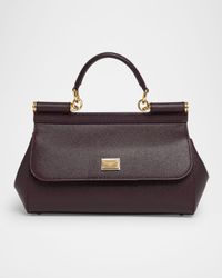 Sicily Leather Top-Handle Bag