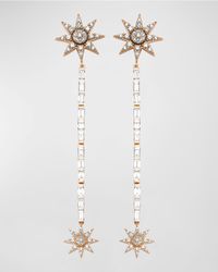 Venus Star 14k Linear Diamond Earrings