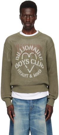 Billionaire Boys Club Pull kaki à logo Heart & Mind