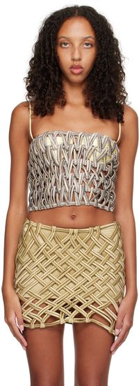 Isa Boulder Débardeur de style bandeau gris exclusif à SSENSE