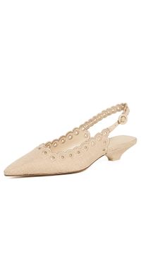 Larroudé Florence Broderie Pumps Beige 8