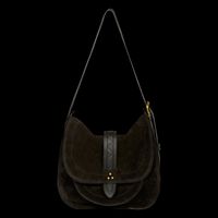 Jerome Dreyfuss - Sac besace effet cuir velours - Taille Unique - Noir