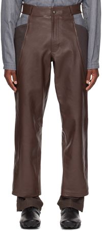 ECCO.kollektive Brown Kiko Kostadinov Edition Milne Leather Trousers