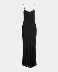 Sheer Skirt Panel Jersey Dress