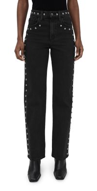 Joe's Jeans The Margot Studded Straight Jeans Chic Shadow 32