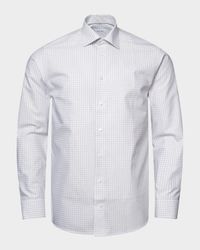 Men's Contemporary Fit Fine Check Shirt