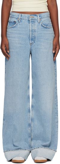 AGOLDE Blue Dame High Rise Wide Leg Jeans
