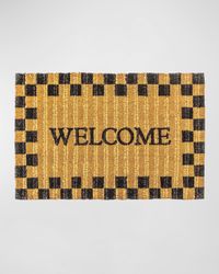 Welcome Checked Entrance Mat, 2x3