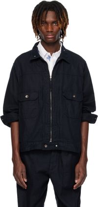 Engineered Garments Navy Trucker Jacket