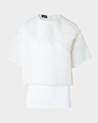 3D Anemone Silk Organza Blouse