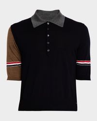 Men's Fine Merino Wool Funmix Polo Shirt