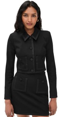 L'AGENCE Blythe Satin Binding Jacket Black 12