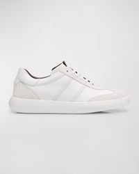 New Cassette Mixed Leather Sneakers