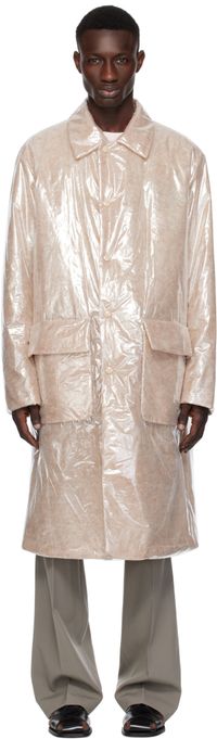 Dries Van Noten Beige Loose Fit Mac Coat