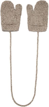 Maison Margiela Beige Shetland Wool Mittens