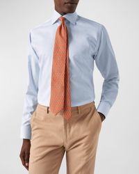 Men's Cotton Micro-Stripe Dress Shirt
