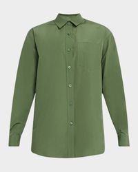 Oversized Button-Down Cotton Boyfriend Shirt