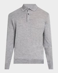 Men's Cashmere-Silk Polo Shirt