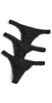 COUCOU The Thong 3 Pack Black L