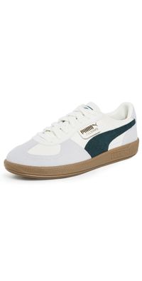 PUMA Palermo Sneakers WARM WHITE-GREEN TERRAIN 9