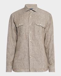 Men's Positano Linen Double-Pocket Sport Shirt