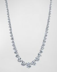 x Danielle Klein Platinum 3-Prong Riviera 16" Diamond Necklace, 11.00tcw