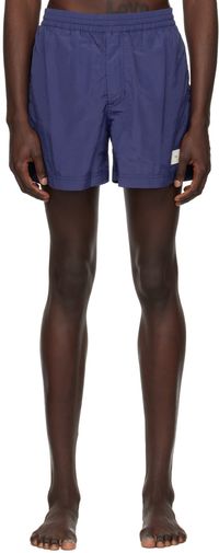 Y-3 Blue Bonded Swim Shorts