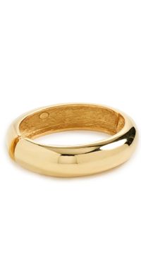 Kenneth Jay Lane Polished Gold Hinged Bracelet Polished Gold One Size