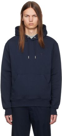 AMI Paris Navy Ami de Coeur Hoodie