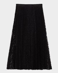 Leopard Lace Sunburst Midi Skirt