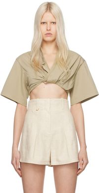 JACQUEMUS Beige 'Le t-Shirt Bahia court' T-Shirt