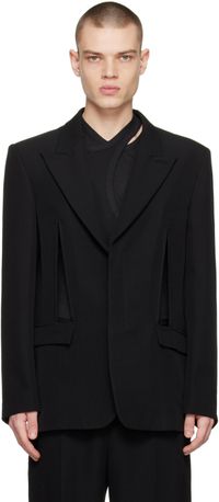 Dion Lee Black V-Wire Blazer