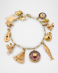 Estate 14K Yellow Gold Texas Charm Bracelet
