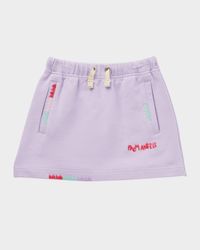 Girl's Logo-Embroidered Sweat Skirt, Size 4-12