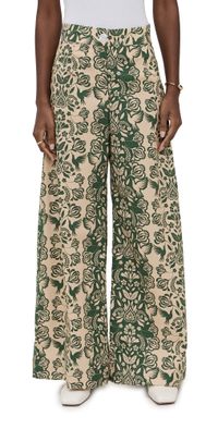 The Lulo Project Michelle Pants Green Folk Paisley M
