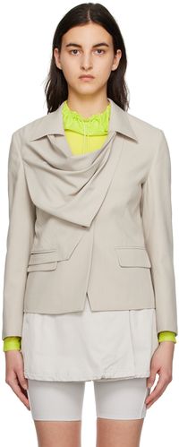 OPEN YY Beige Draped Blazer