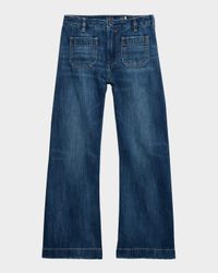 Girl's Girl's Sailor Wide-Leg Denim Jeans, Size 3-6X
