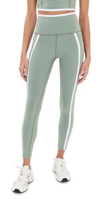 Beyond Yoga Spacedye New Moves High Waisted Midi Leggings Grey Sage/Cloud White XL