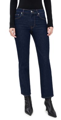 Veronica Beard Jean Leah Mid Rise Straight Leg Jeans Indigo Rinse 23