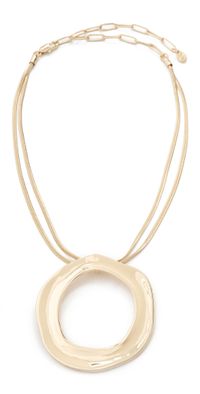 Ettika Round Pendant Necklace Gold One Size