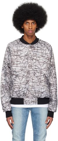 RTA Gray Atticus Bomber Jacket