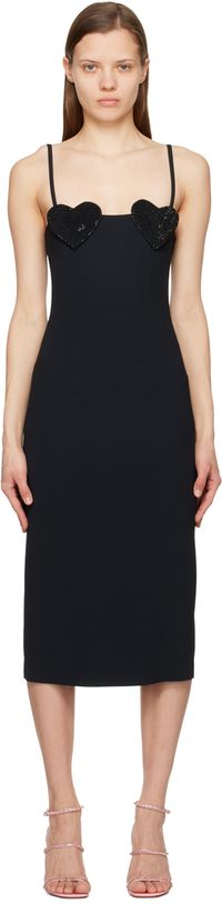 Blumarine Black Heart Midi Dress