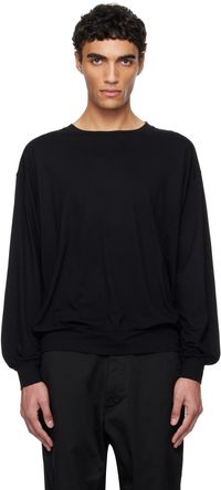 nanamica Black Wool Crew Neck Sweater