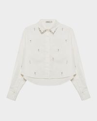 Renata Embellished Cropped Shirt
