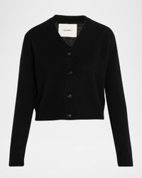 Marion Cashmere-Silk V-Neck Cardigan